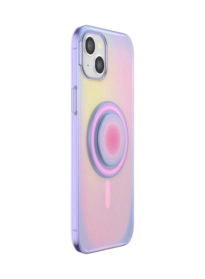 PopSockets iPhone 15 Plus Case with Round Phone Grip Compatible with MagSafe, Phone Case for iPhone 15 Plus, Wireless Charging Compatible - Aura - Image 3