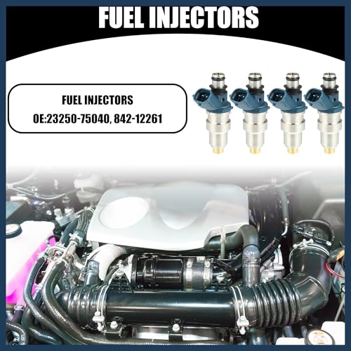 INFINAUTO Fuel Injector for Toyota Tacoma 19951999 24L Metal Silver Tone 4pcs - Image 3