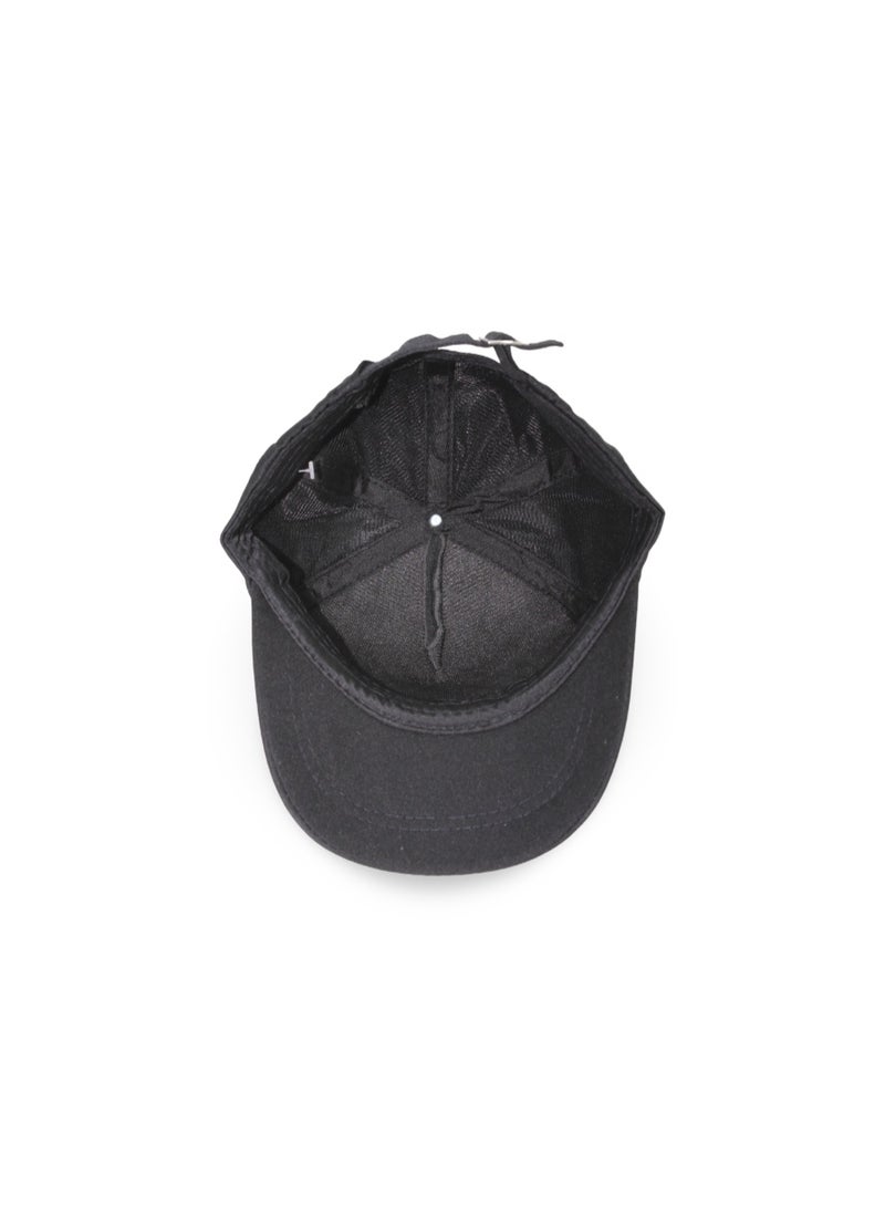 Fancy Unisex Cotton Cap –  Black with Frog Design - Image 3