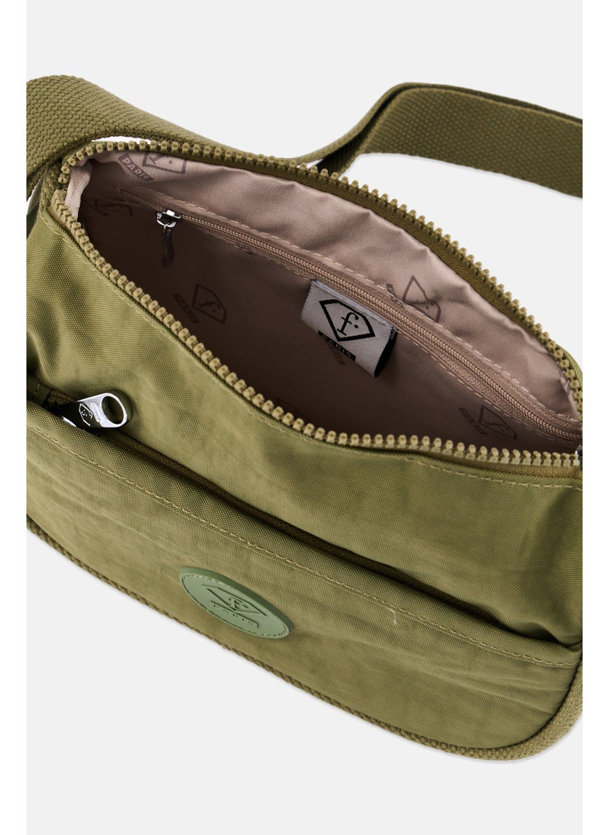 I Love Fashion Women Brand Logo Shoulder Bag 23 L x 17 H x 9 W cm, Olive  - Image 3