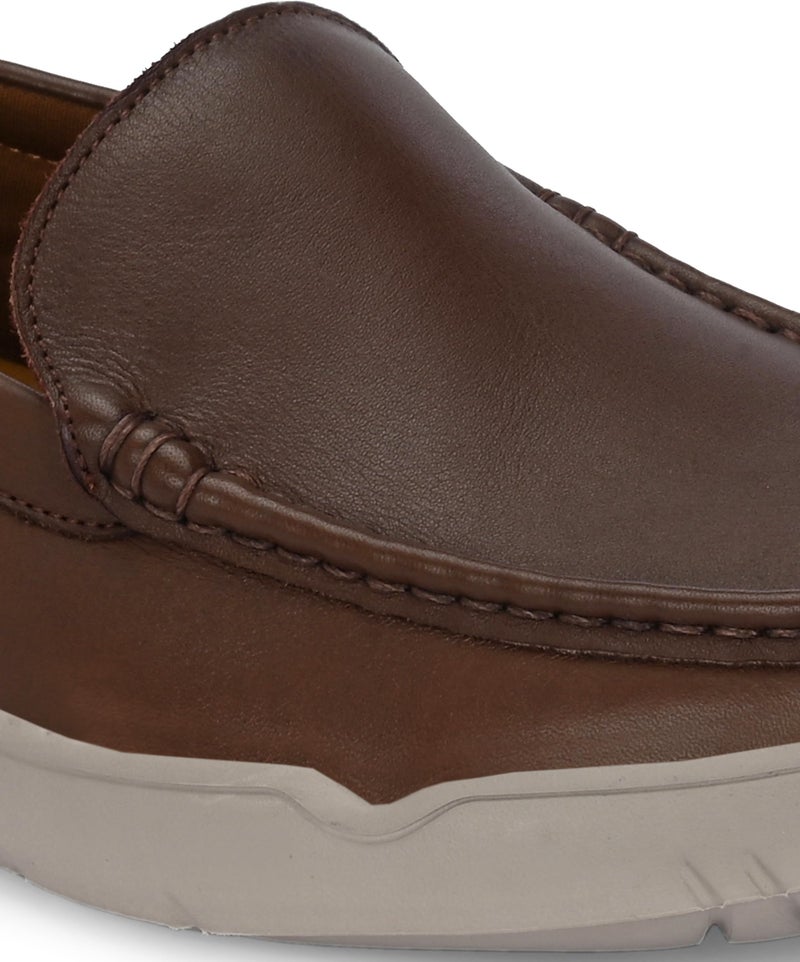 egoss Aspeerio Moonwalk Premium Genuine Leather Loafer Casual Shoes for Men (Brown-7)-MOONWALK-2 - Image 5
