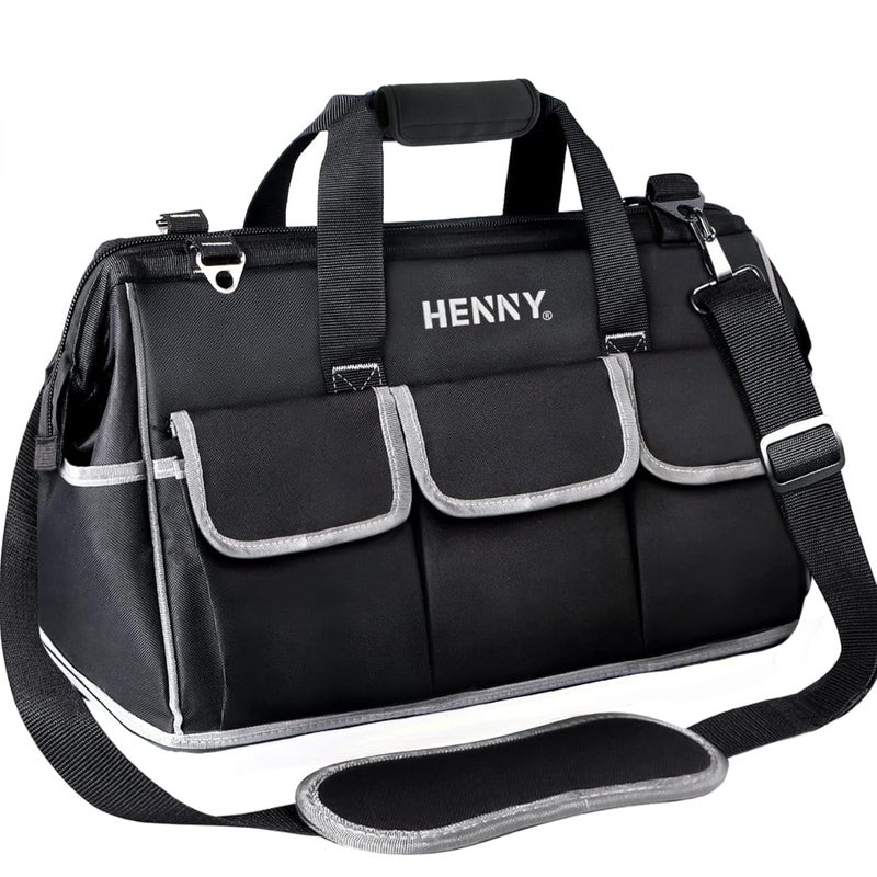 HENNY BAGS HENNY BAGS Heavy Duty Tool Bag 18Inch 16Pocket Premium Urban CORD Professional Storage Organizer Large Zipper Strong Electrician Technician Industrial Multipurpose Tool Bag 750 days warranty  - Image 1