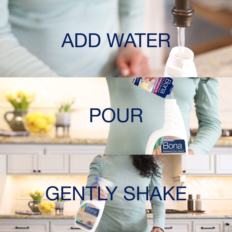 Bona Hardwood Floor Cleaner Concentrate, Lavender Thyme Scent, 1 fl oz, Pack of 4 (Makes 128 fl oz) - Residue-Free Floor Cleaning Concentrate Spray Mop and Spray Bottle Refill - For Wood Floors - Image 5