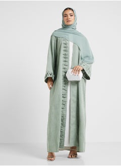 hayas closet Open front flared sleeve abaya  - Image 1