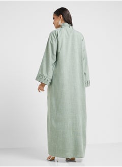 hayas closet Open front flared sleeve abaya  - Image 2
