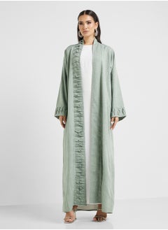 hayas closet Open front flared sleeve abaya  - Image 5