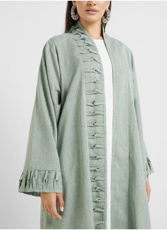 hayas closet Open front flared sleeve abaya  - Image 3