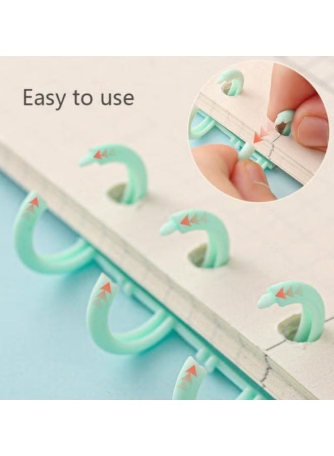 Colorful Plastic Spiral Binding Coils, 6-Color Set Book Binding Rings, Reusable Coil Binding Spines for Notebook & Document Binding - Image 2