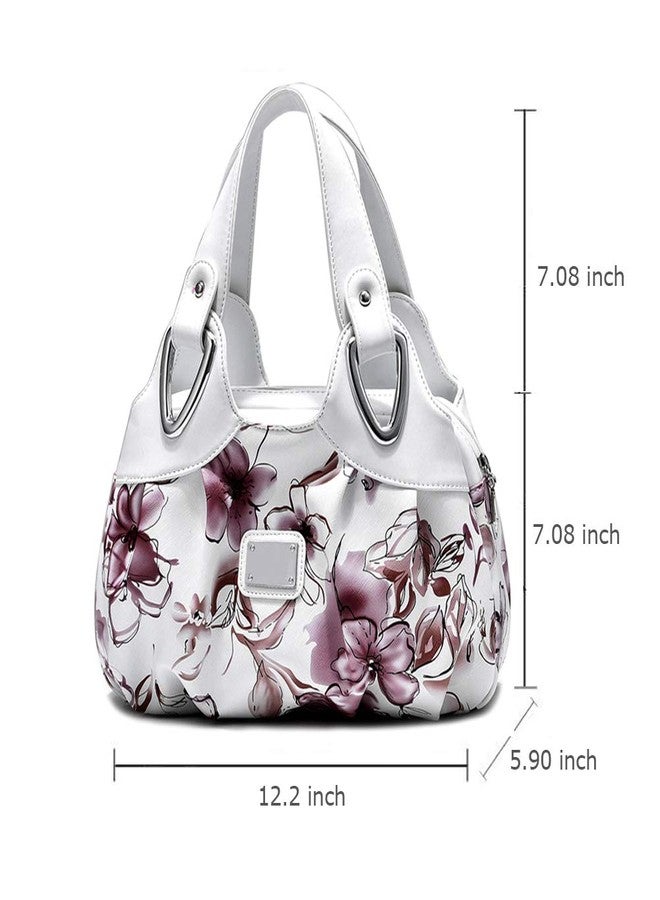 Barsine Vegan Leather Purse for Women Fashion Hobo Style Floral Handbag - Image 2