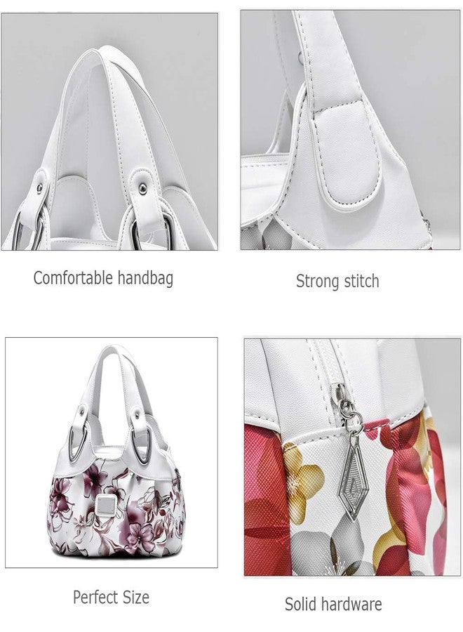Barsine Vegan Leather Purse for Women Fashion Hobo Style Floral Handbag - Image 4