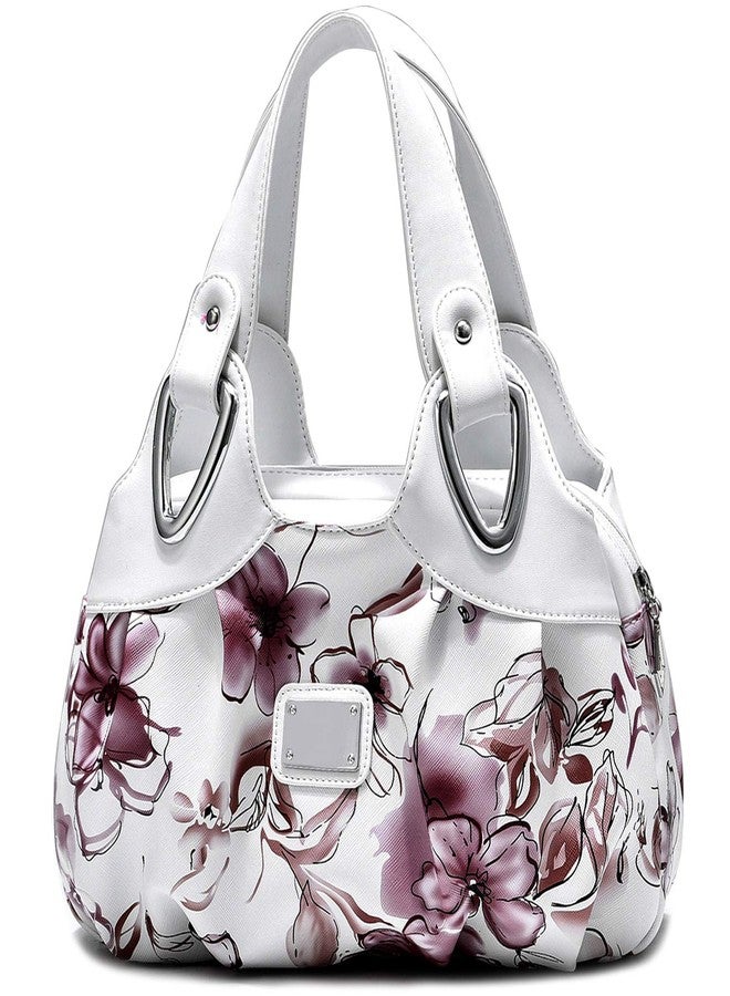 Barsine Vegan Leather Purse for Women Fashion Hobo Style Floral Handbag - Image 1