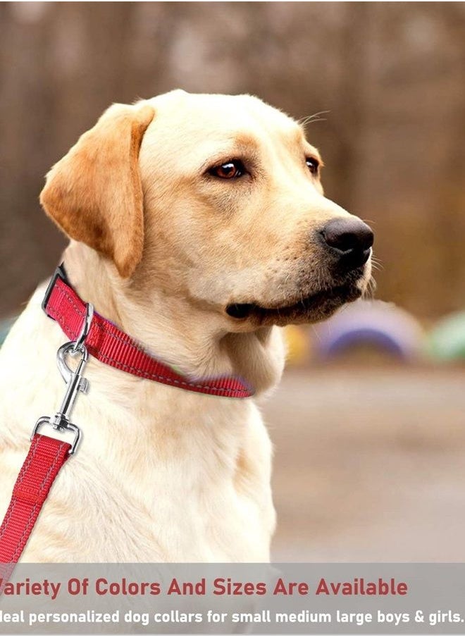 BOOMIBOO - Reflective Dog Collar with Buckle Adjustable Safety Nylon Collars for Small Medium Large Dogs, Red XS - Image 1