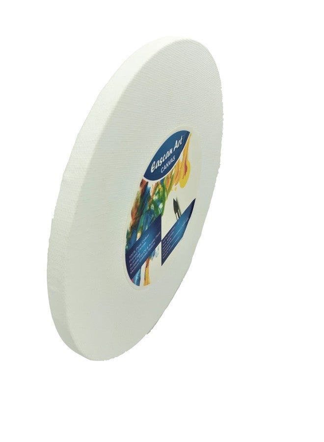 Eascan Art Painting Drawing and Sketch Accessories Medium Grain Pre Stretched Round Painting Canvas (28 Inch, Set of 1) - Image 2