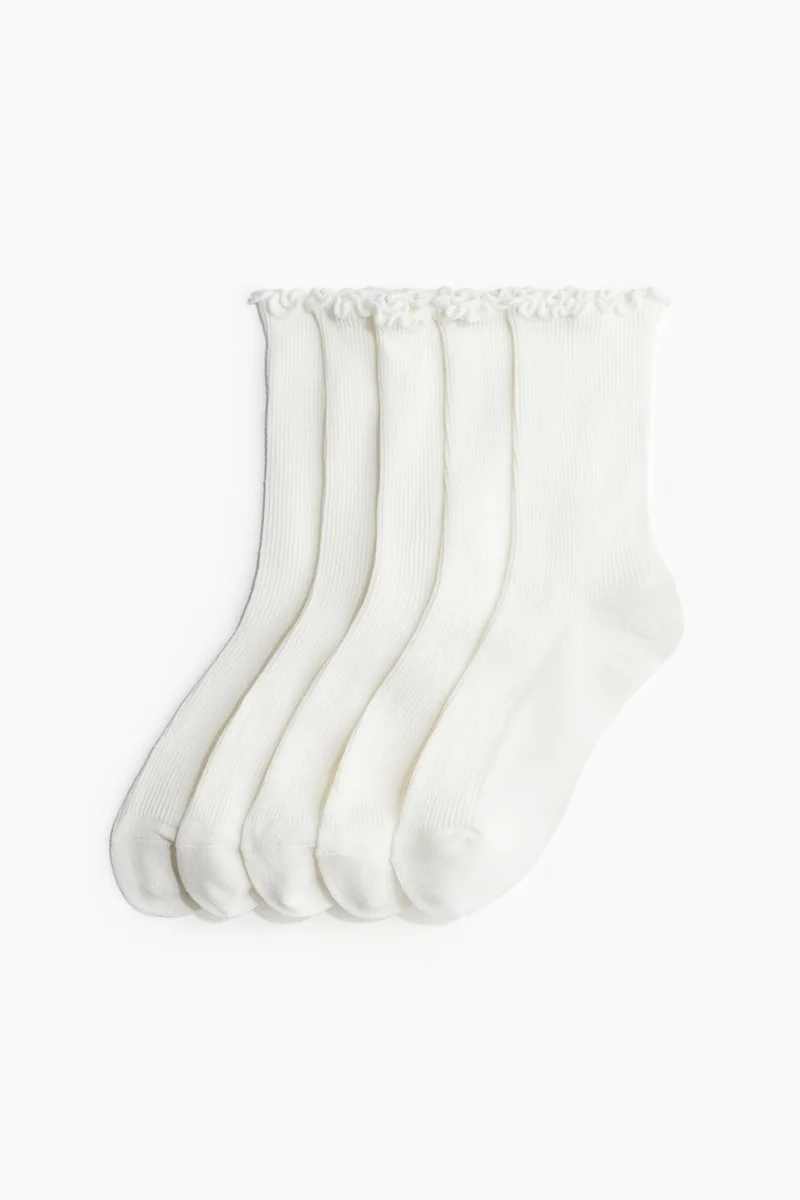 H&M 5-pack rib-knit socks