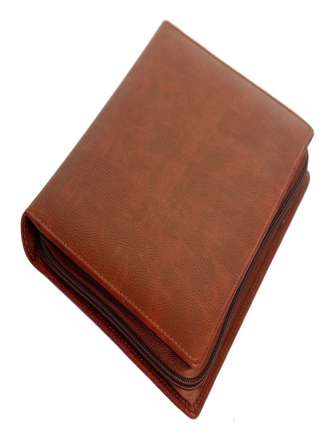 Scholar Vivant Multipurpose Folder Notebook - 90 GSM Paper 192 Pages | Softbound Notebook with Zipper Closure | Organizer Folder with Pen Holder, Card Holder, Notes Pocket & Zipped Pouch (A5) (Maroon) - Image 3