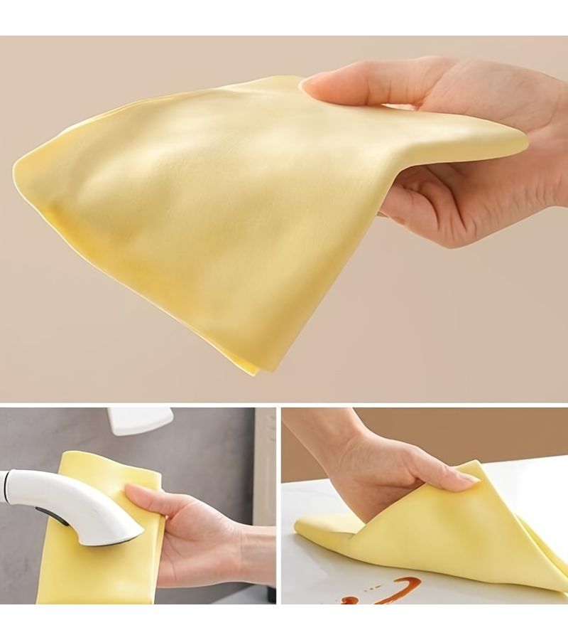 Set Of 6 Premium Shammy Cloths For Drying Cars Everyday Cleaning Ultra Absorbent Towels Reusable Scratch Free Drying Towels Leave No Water Marks Large 6 In 1 Bag 15 75 X 23 62 Inch - Image 5