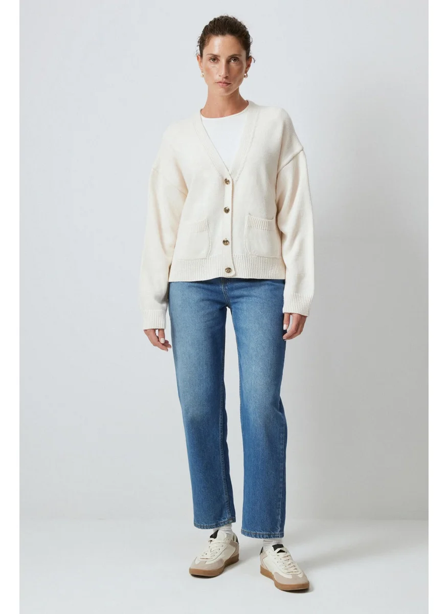 Touche Buttoned Pocket Detailed Knitwear Cardigan