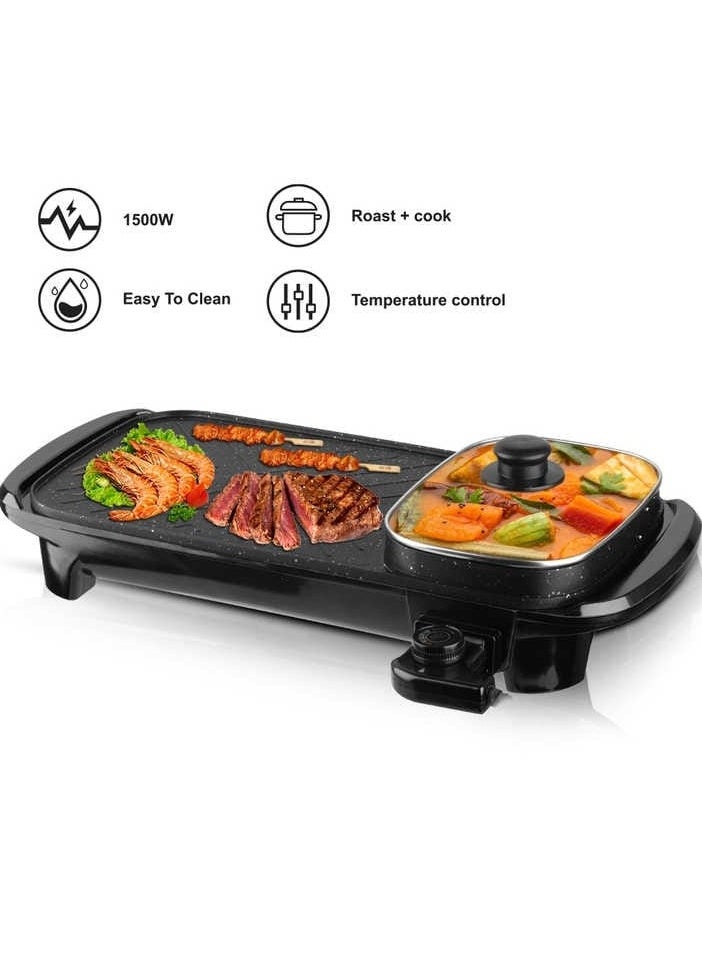 Generic - Multifunctional Electric Frying Pan Non Stick Electric Griddle with Adjustable Temperature Control for Crepes, Pancakes, Eggs and More| Versatile Electric Skillet for Indoor Cooking Easy to Clean - Image 1