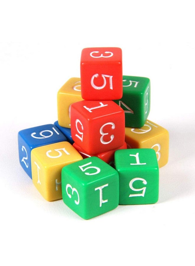 hand2mind hand2mind Plastic 3/4-inch Color Number Dice (Set of 12) - Image 1