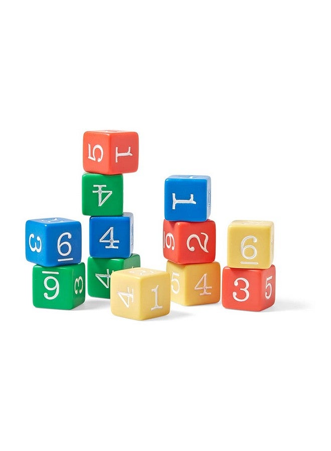 hand2mind hand2mind Plastic 3/4-inch Color Number Dice (Set of 12) - Image 5