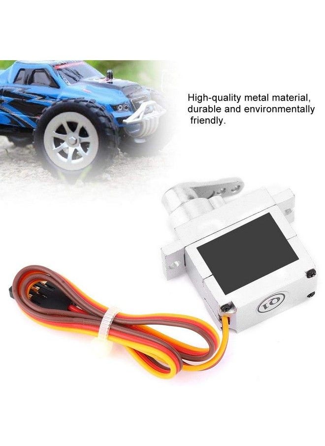 Dilwe - Rc Metal Servo 9G Metal Servo Steering Engine Upgrade Spare Accessory Compatible With Wpl B1 B14 B16 B24 C14 C24 B36 1:16 Rc Truck(Silver) - Image 1