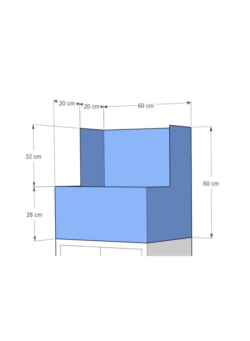 Dymax Paludarium Glass Tank 60cm x 40cm x 60cm (8 mm) - Image 1