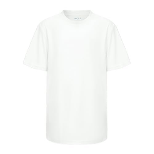 Opna Youth Boys Dri Fit Athletic T Shirts for Boys & Girls Sports Undershirt – Youth & Teen Sizes White-L - Image 2