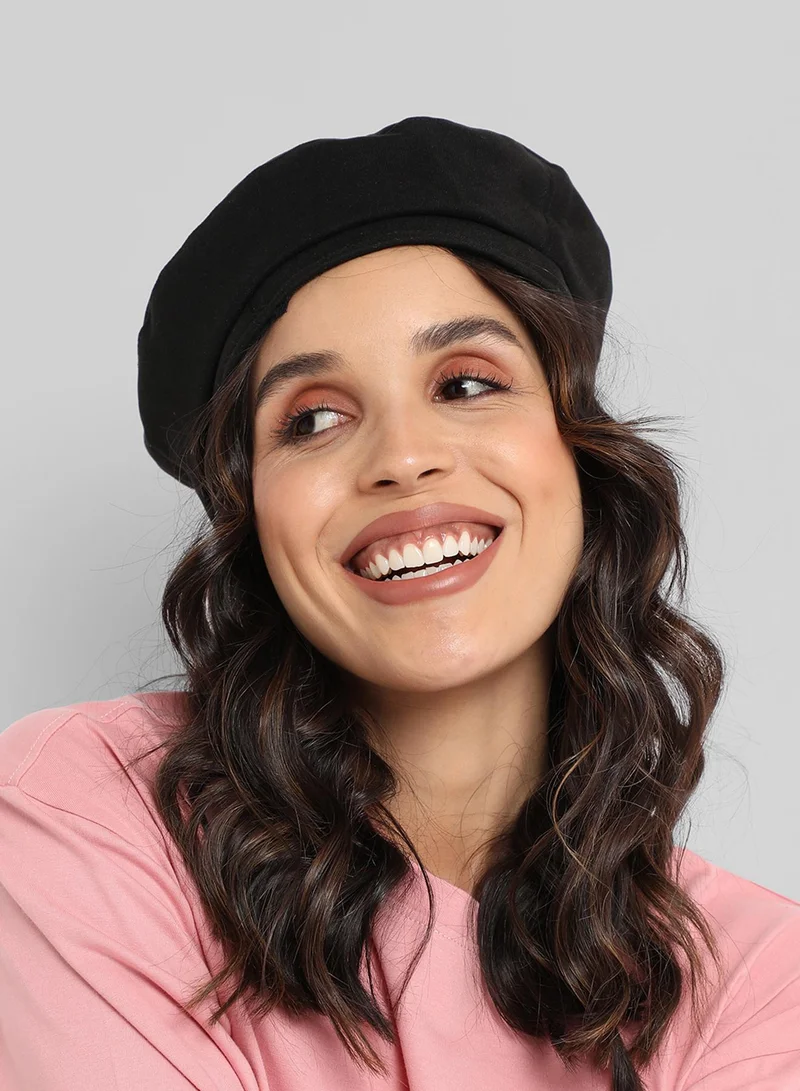 صوص هاوت Pin Tipped Beret Hat - Black