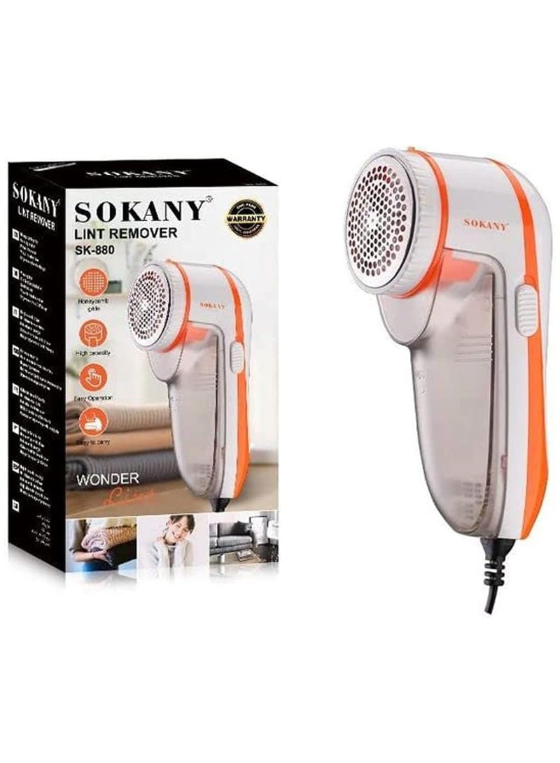 SOKANY SK-880 Non-Rechargeable Electric Lint Remover Fabric Shaver and Lint Remover, Stainless Steel Blades Battery Replacement, Remove Clothes Fuzz, Lint Balls, - Image 1
