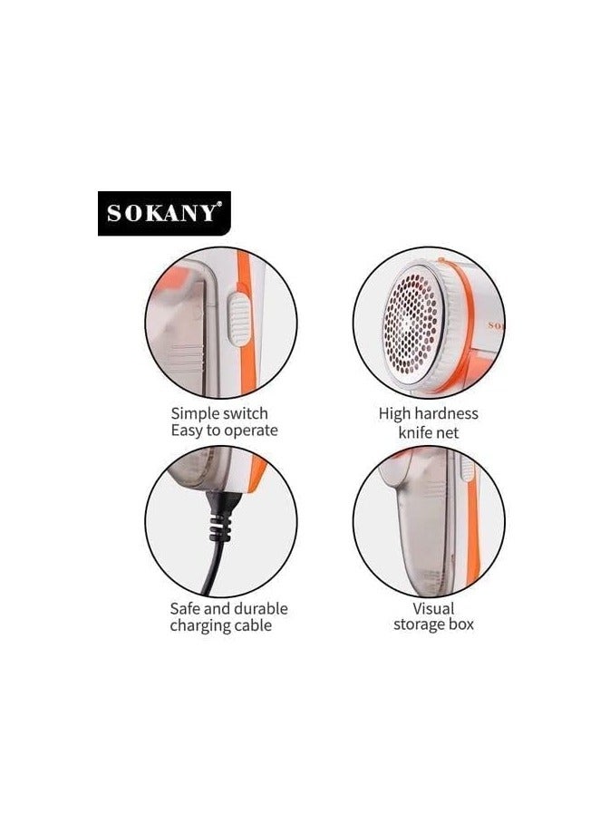 SOKANY SK-880 Non-Rechargeable Electric Lint Remover Fabric Shaver and Lint Remover, Stainless Steel Blades Battery Replacement, Remove Clothes Fuzz, Lint Balls, - Image 5