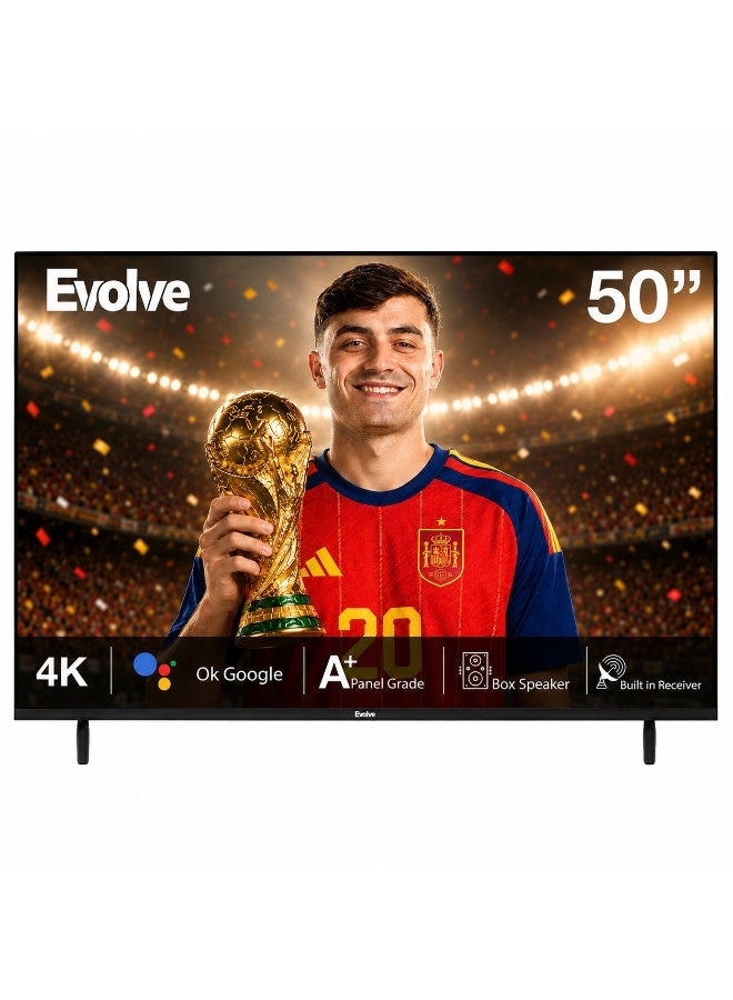 إيفولف تلفزيون إيفولف 50 بوصة سمارت LED بدون إطار بدقة 4K UHD مع رسيفر داخلي – VLD50SD - Image 1