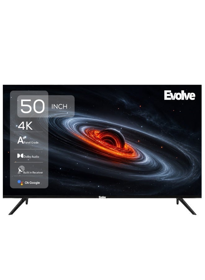 Evolve 50-Inch 4K UHD Frameless Smart LED TV with Built-in Receiver – VLD50SD - Image 1