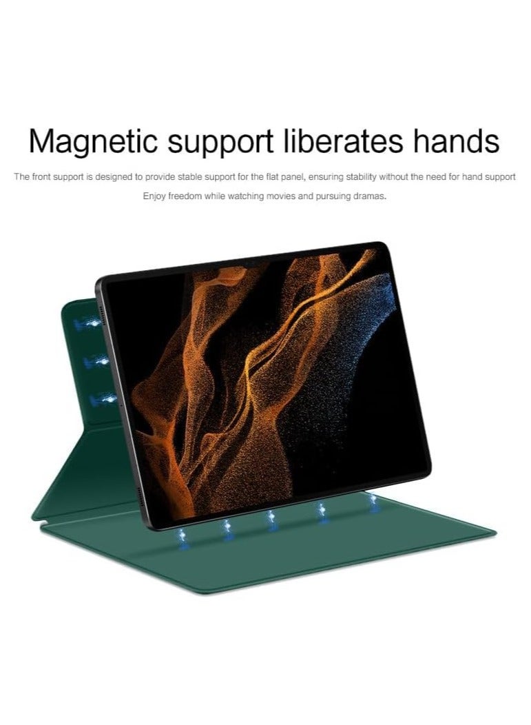 general Samsung Galaxy Tab S9 Ultra Case 14.6 inch Ultra Thin Smart Magnetic Cover With Pen Slot Leather Shell Sleep Wake-Up - Image 5