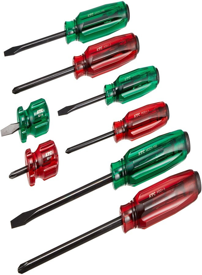 KTC Kyoto Tools (KTC) Resin Handle Screwdriver Set Penetrating Type 8 Pieces PMD18 - Image 1