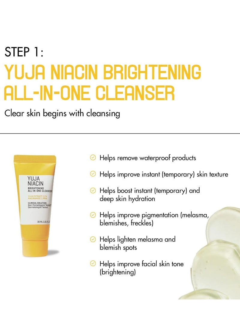 DubaiGallery Yuja Niacin Anti-Blemish Starter Kit - Includes Toner 30ml + Serum 10ml + Gel Cream 30g + Sleeping Mask 20g - For Natural Brightning of Skin - Set of 4 Travel Kit - Image 3