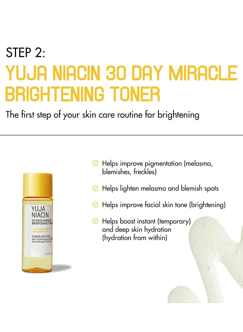 DubaiGallery Yuja Niacin Anti-Blemish Starter Kit - Includes Toner 30ml + Serum 10ml + Gel Cream 30g + Sleeping Mask 20g - For Natural Brightning of Skin - Set of 4 Travel Kit - Image 4