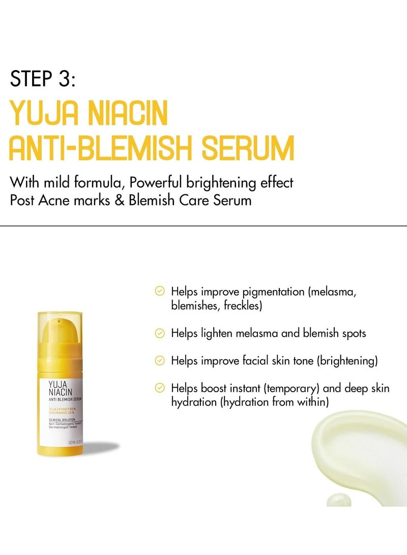 DubaiGallery Yuja Niacin Anti-Blemish Starter Kit - Includes Toner 30ml + Serum 10ml + Gel Cream 30g + Sleeping Mask 20g - For Natural Brightning of Skin - Set of 4 Travel Kit - Image 5