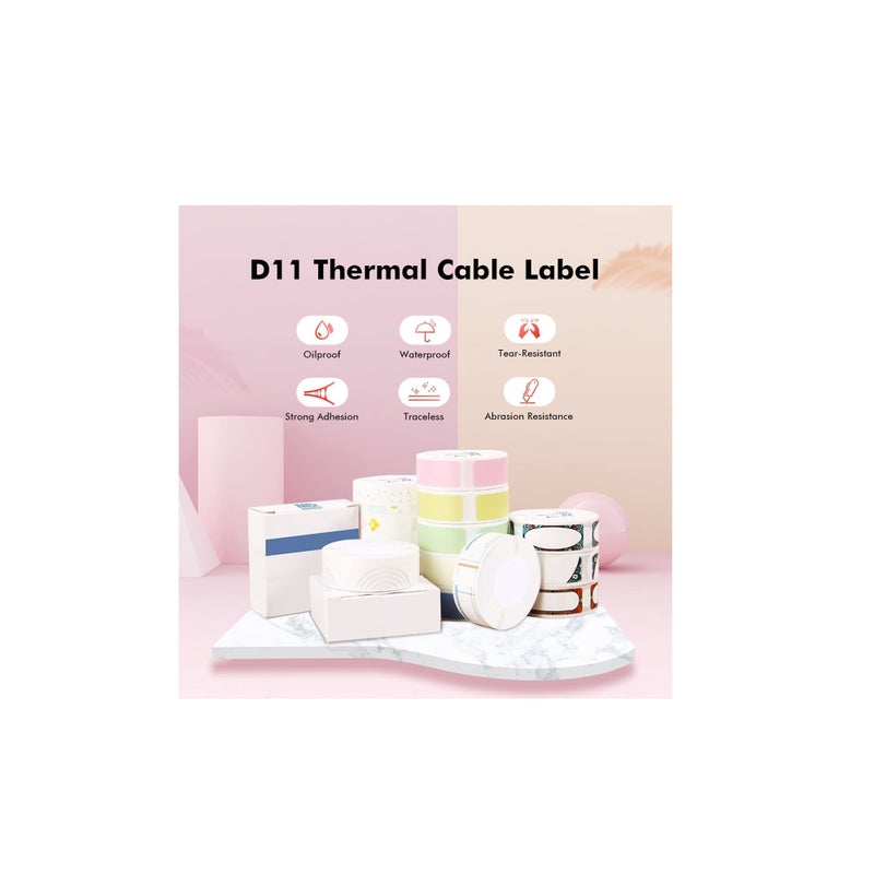 Zikra Labels Maker Tape, Waterproof Anti-Oil Scratch-Resistant Sticker, Compatible for D11 D110 D101 Printer Labels Stickers, Name Tag for Spice Jars Bottle - Image 2