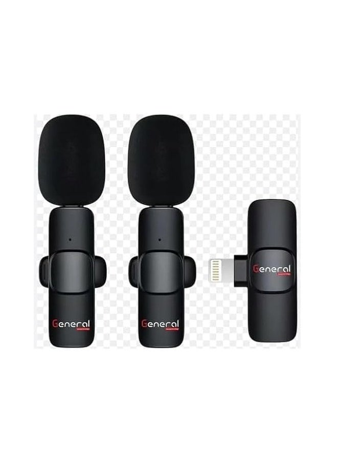 General - GENERAL Genie Microphone - Wireless Lavalier Microphone for Vlogging with Clear Sound Quality for Smartphone Video Production - Image 1