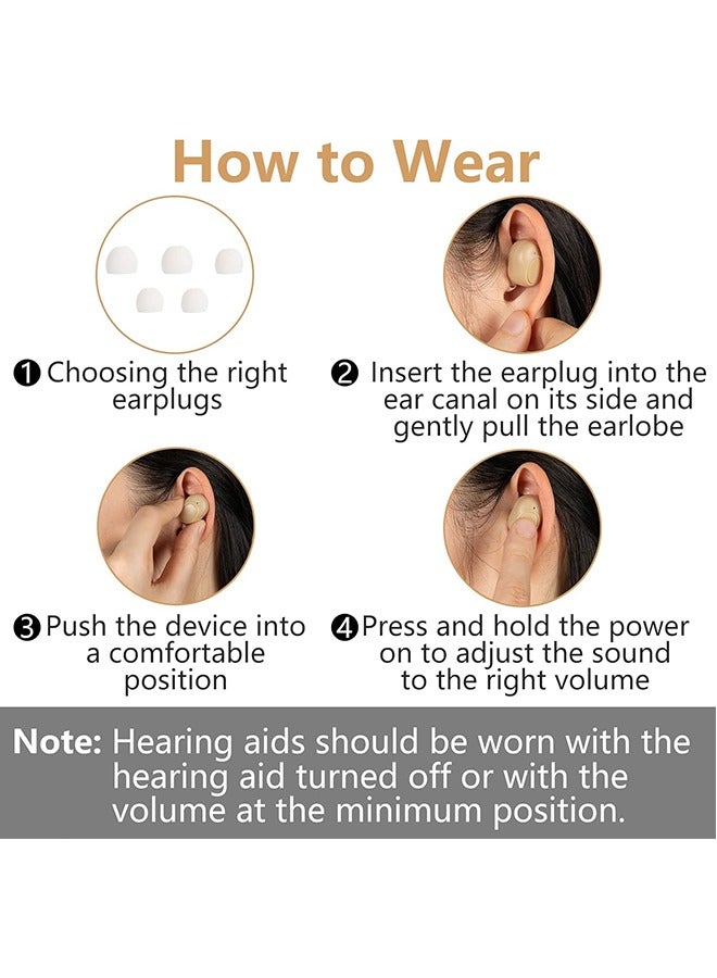 دامين مساعدات السمع القابلة لإعادة الشحن لكبار السن والبالغين مع إلغاء الضوضاء، مضخم صوت رقمي مع عدم وجود صوت في الأذن، شاشة عرض طاقة بصمام تلامس مغناطيسي لصندوق الشحن مزود بمفتاح تبديل - Image 4