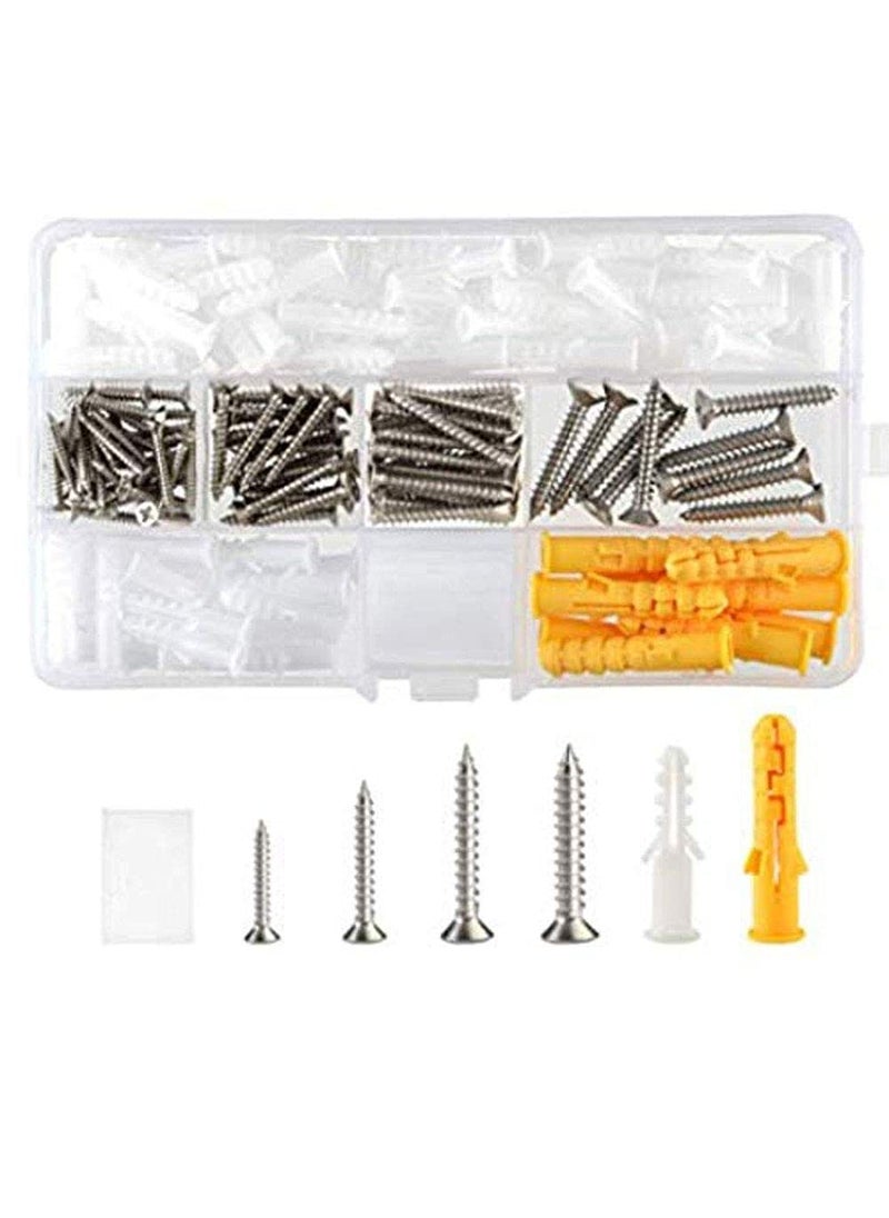 DIY Crafts Diy Crafts CTDIYHI27349 285 Piece Metal Screw And Anchor Assortment Set Kit Multicolor  - Image 1