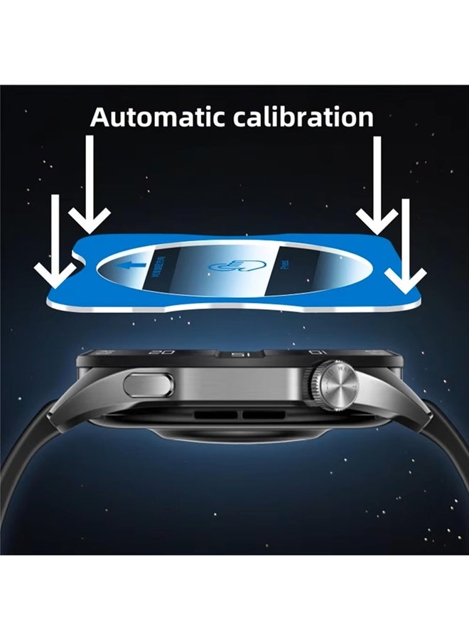 عبوة من قطعتين لحماية شاشة ساعة هواوي جي تي 5/5 برو 46 مم، طبقة زجاجية مقواة 9H، مضادة للخدش، عالية الدقة، رفيعة للغاية - Image 3