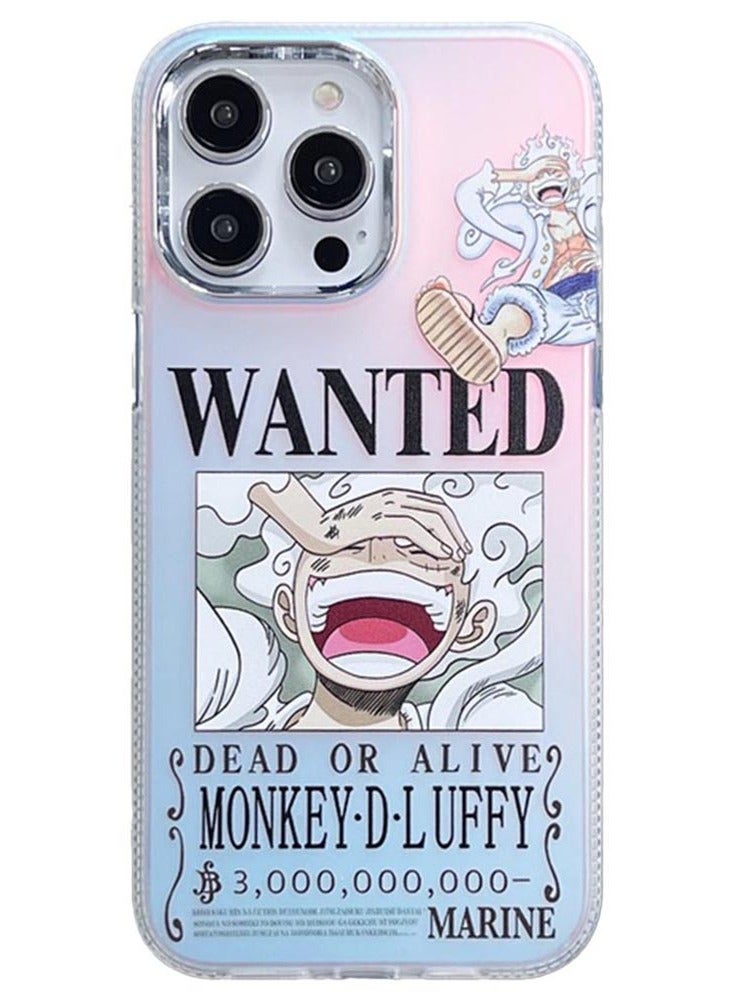 Anime One Piece Luffy Gear 5 WANTED iPhone Case - Image 1