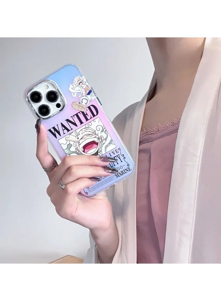 Anime One Piece Luffy Gear 5 WANTED iPhone Case - Image 2