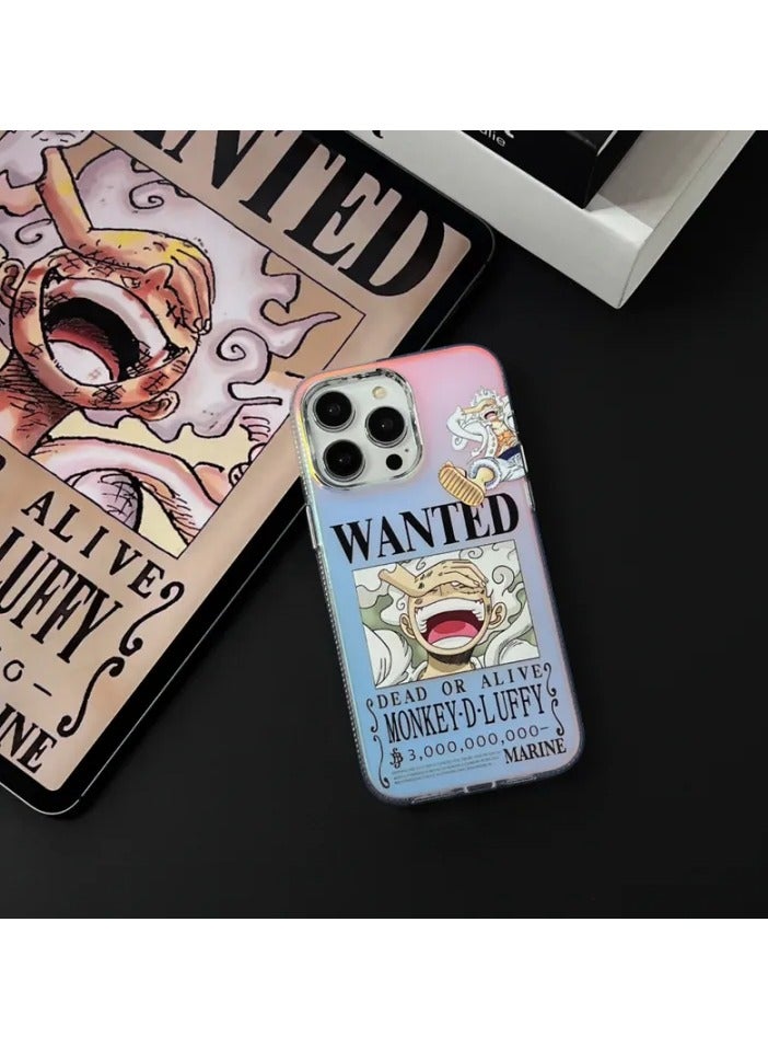 Anime One Piece Luffy Gear 5 WANTED iPhone Case - Image 3