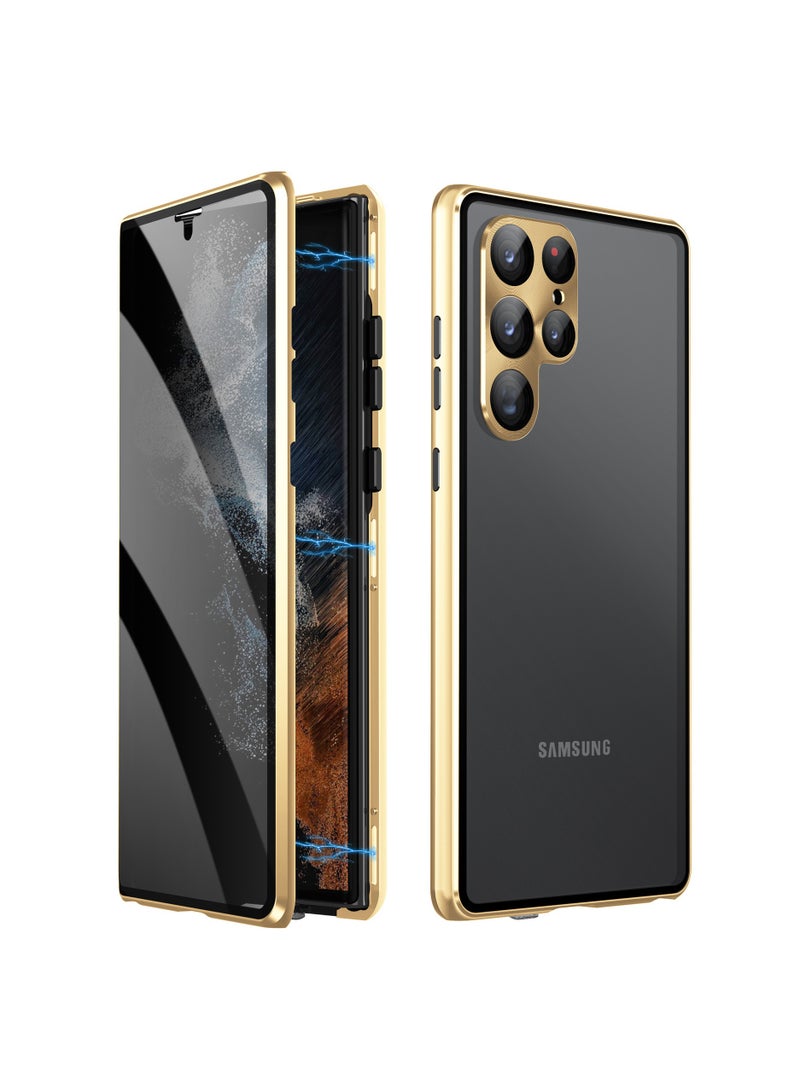 general Samsung Galaxy S24 Ultra Case with Privacy Screen Protector, S24 Ultra Case with Lens Screen Protector and Aluminum Frame, Full Pack Magnetic Case for Galaxy S24 Ultra