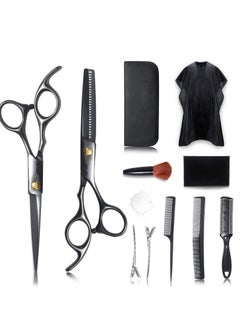 Y&D Hair Cutting Scissors Set by Hairdressing Shears Kit 12 PCS Professional Haircut with Scissors, Thinning Shears, Multi Use for Home Salon Barber  - Image 1