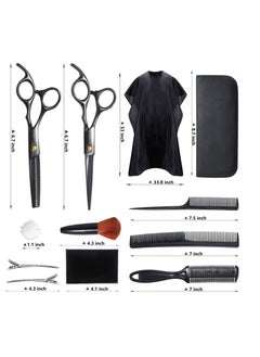 Y&D Hair Cutting Scissors Set by Hairdressing Shears Kit 12 PCS Professional Haircut with Scissors, Thinning Shears, Multi Use for Home Salon Barber  - Image 5