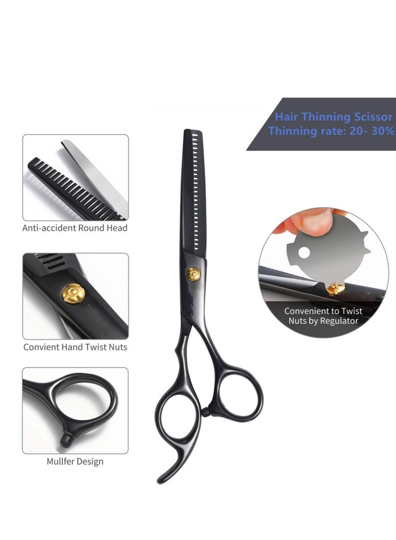 Y&D Hair Cutting Scissors Set by Hairdressing Shears Kit 12 PCS Professional Haircut with Scissors, Thinning Shears, Multi Use for Home Salon Barber  - Image 3