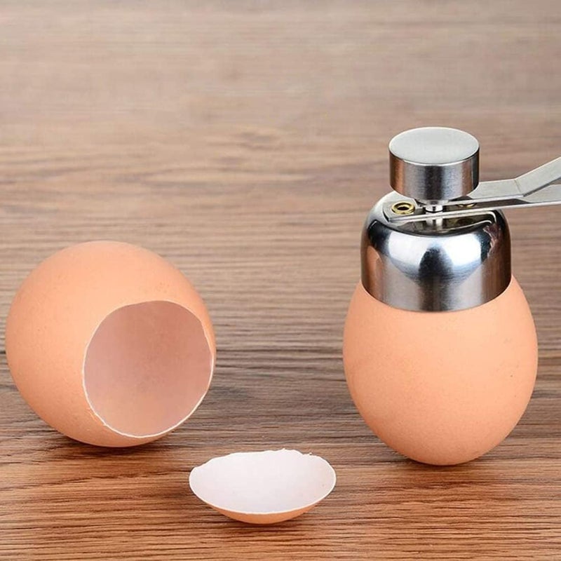 Delzon Shell Opener Egg Opener Stainless Steel Egg Shell Cutter Separator Cracker for Raw Or Soft Hard Boiled Kitchen Gadgets Pack of 2 - Image 4